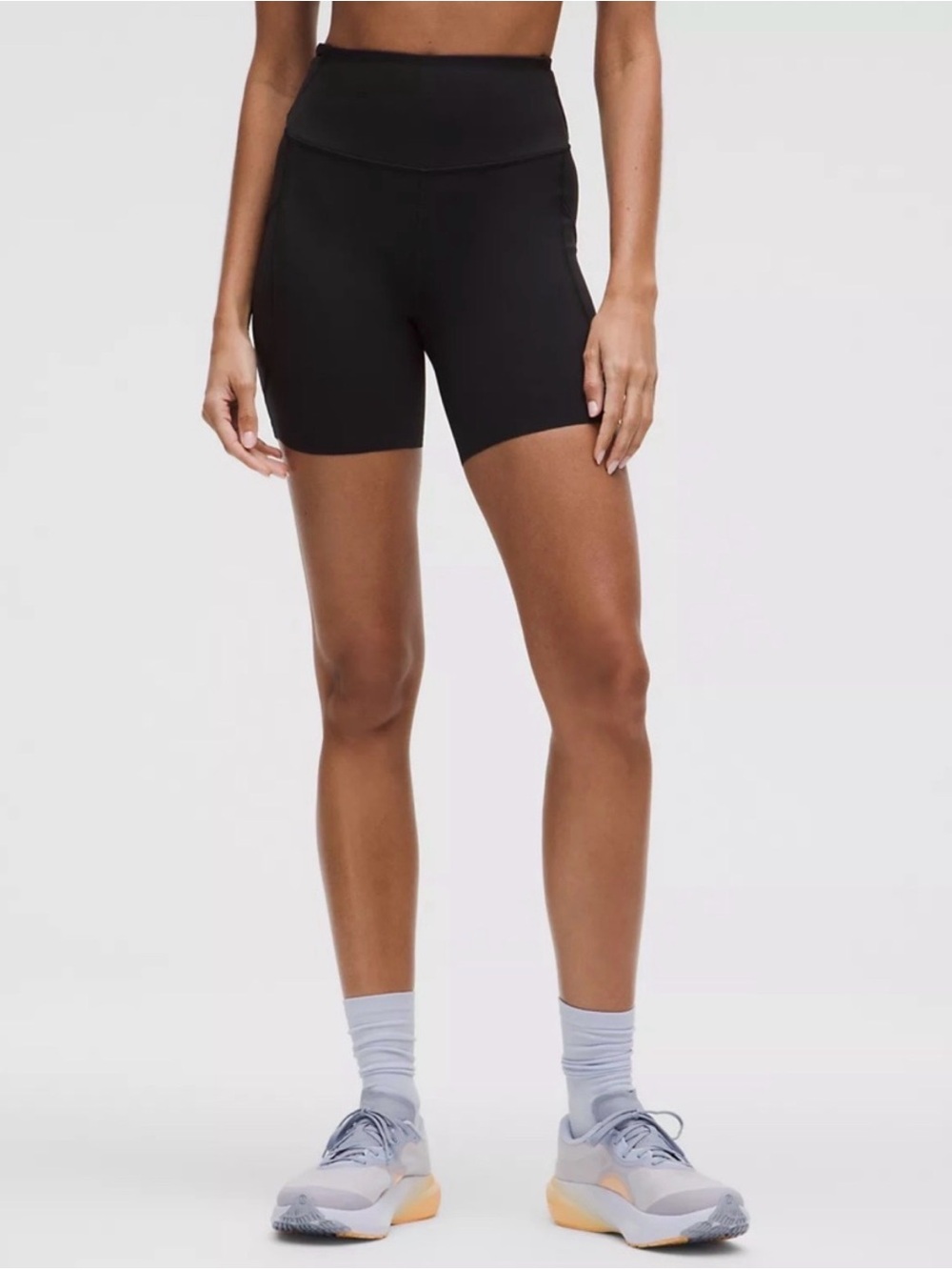 lululemon athletica Fast and Free Black High-Rise Bike Shorts